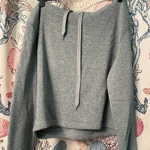 Grey cropped hoodie